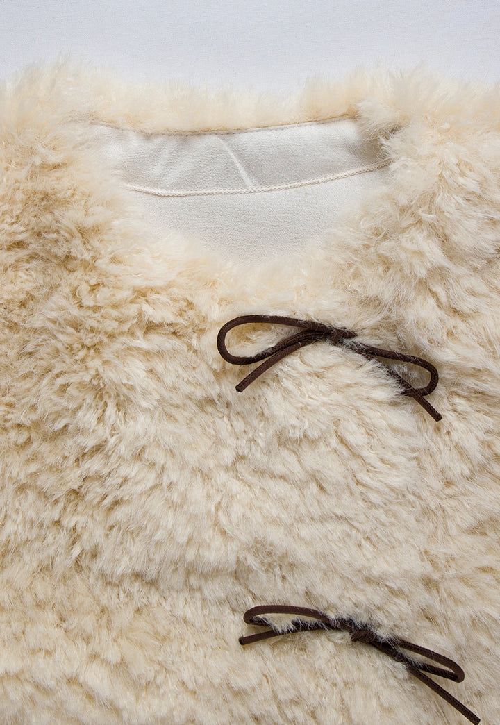 ozy Faux Fur Jacket with Toggle Closures