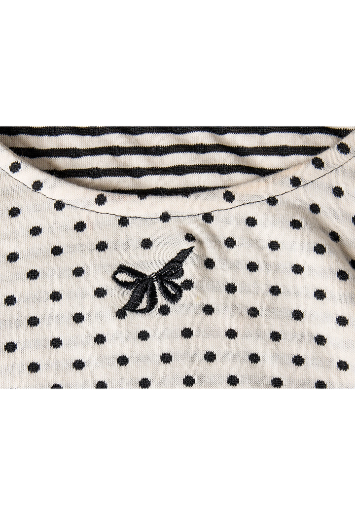 Women's Polka Dot Short Sleeve Top