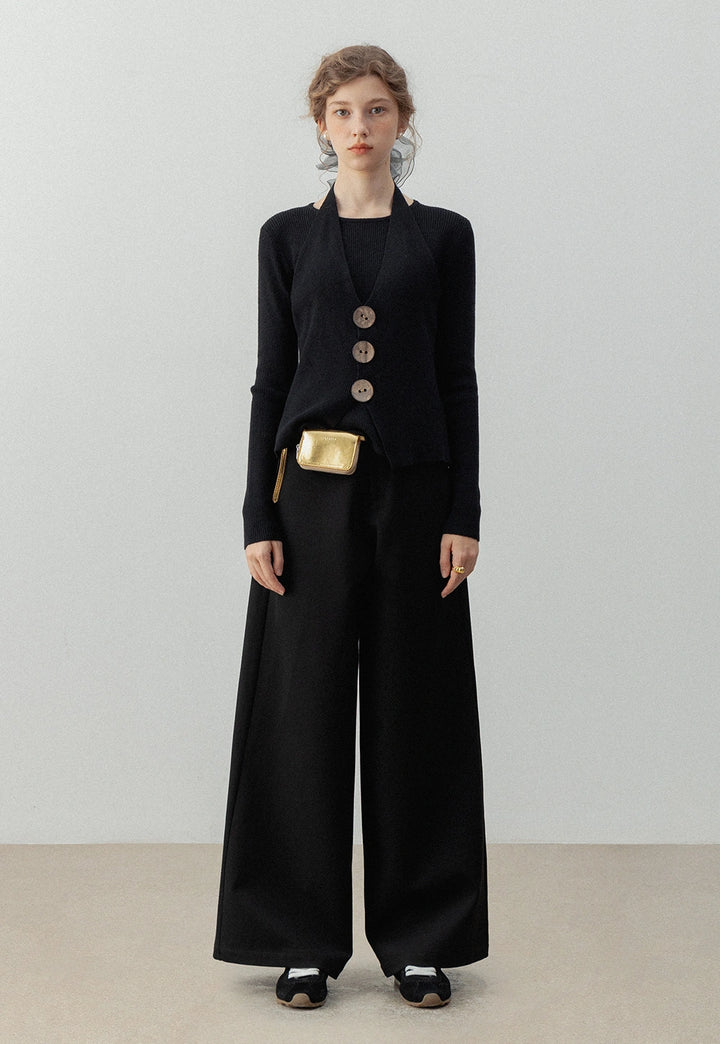 lack Wide-Leg Trousers