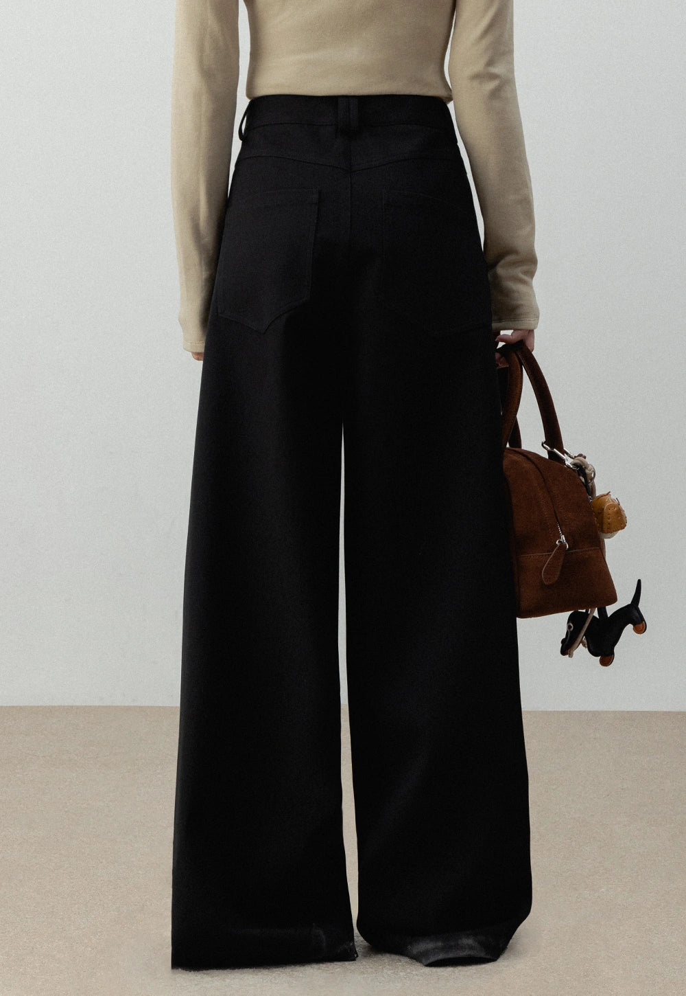 lack Wide-Leg Trousers