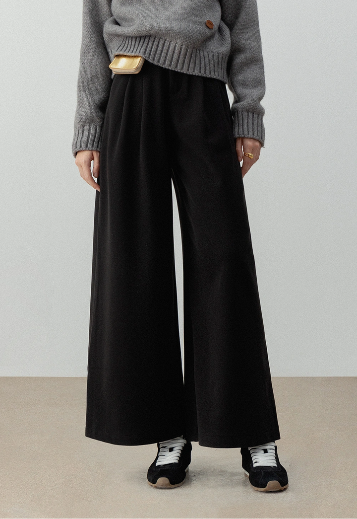 Women's High Waist Wide Leg Pants with Belt