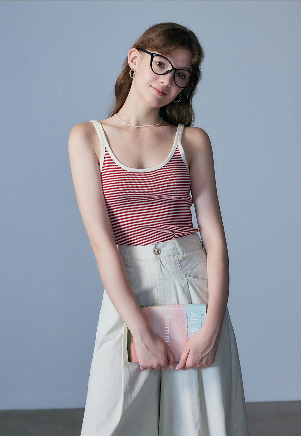 Red and White Striped Camis