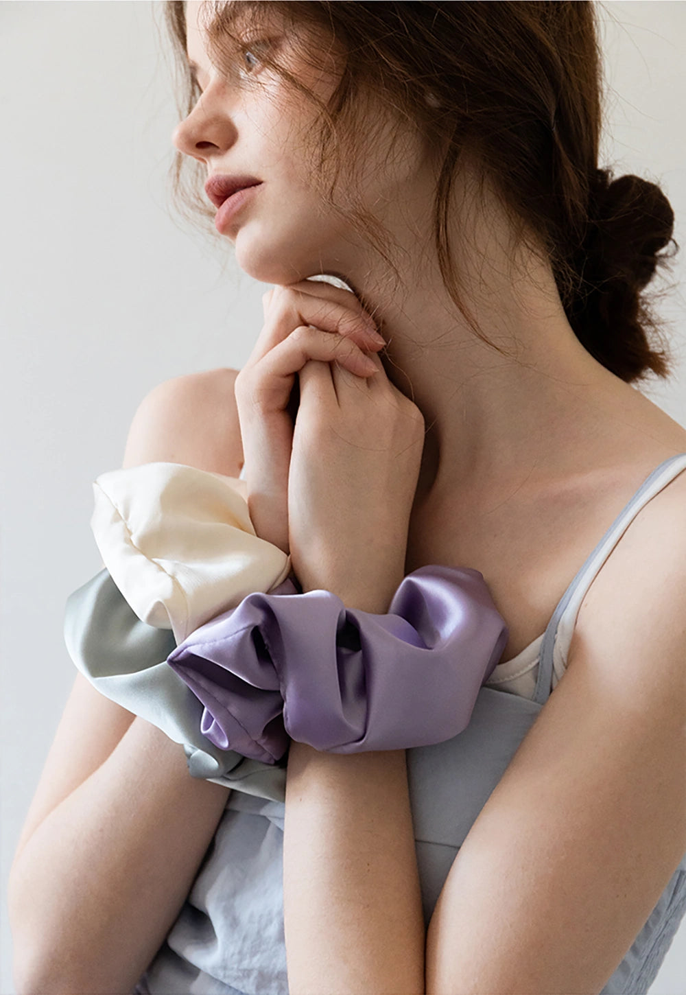 French Luxe Satin Oversized Hair Scrunchie