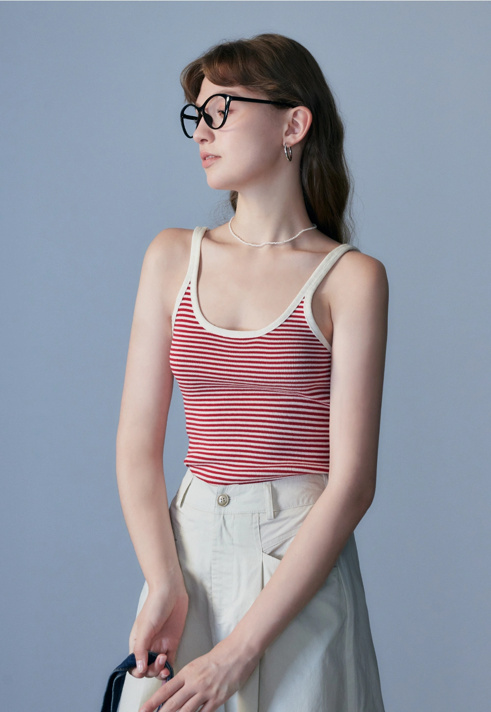 Red and White Striped Camis