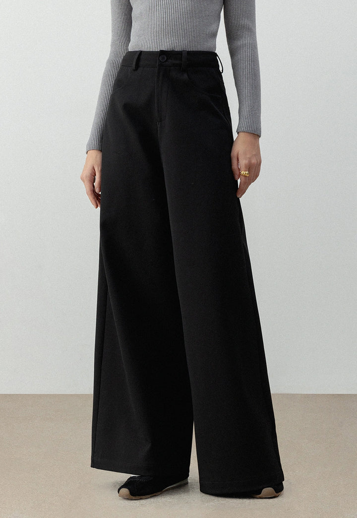 lack Wide-Leg Trousers