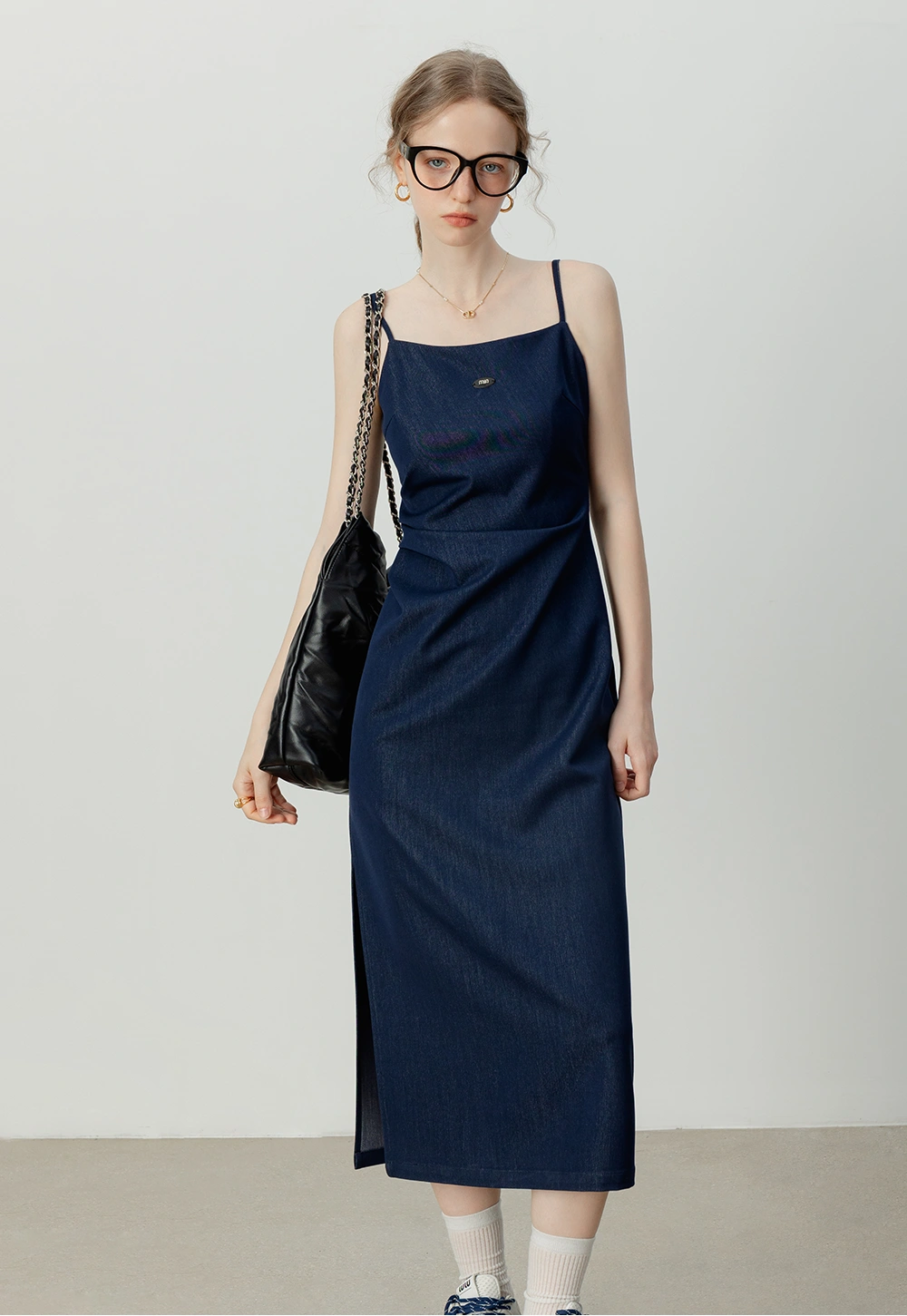 Women's Navy Slip Dress