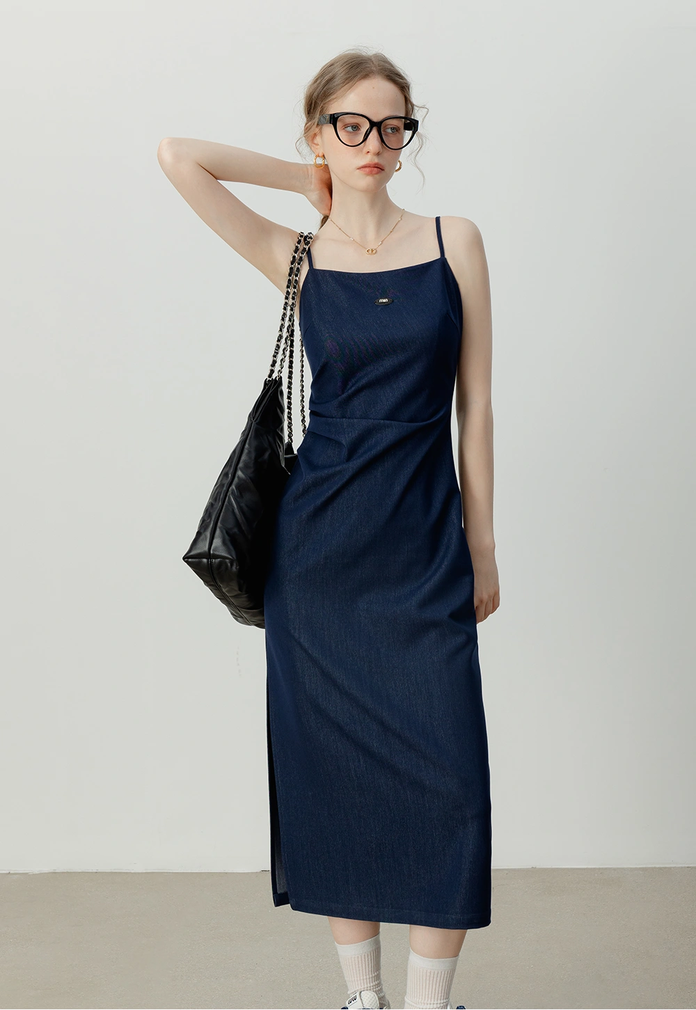 Women's Navy Slip Dress