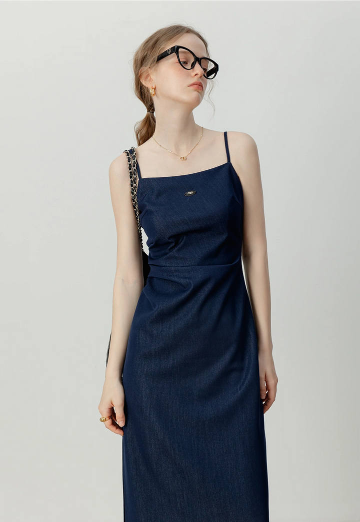 Women's Navy Slip Dress