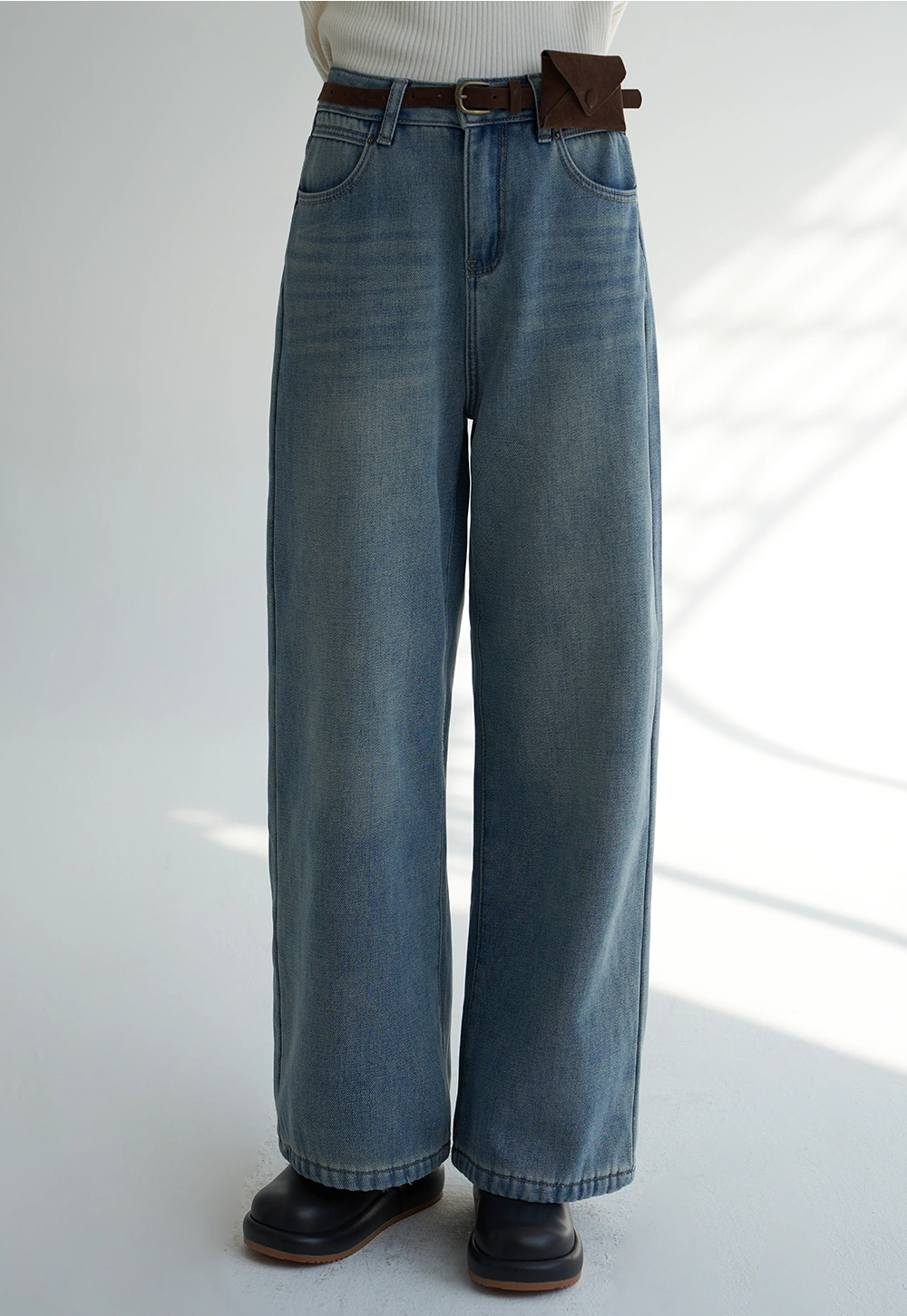 Women's Fleece-Lined Straight-Leg Jeans