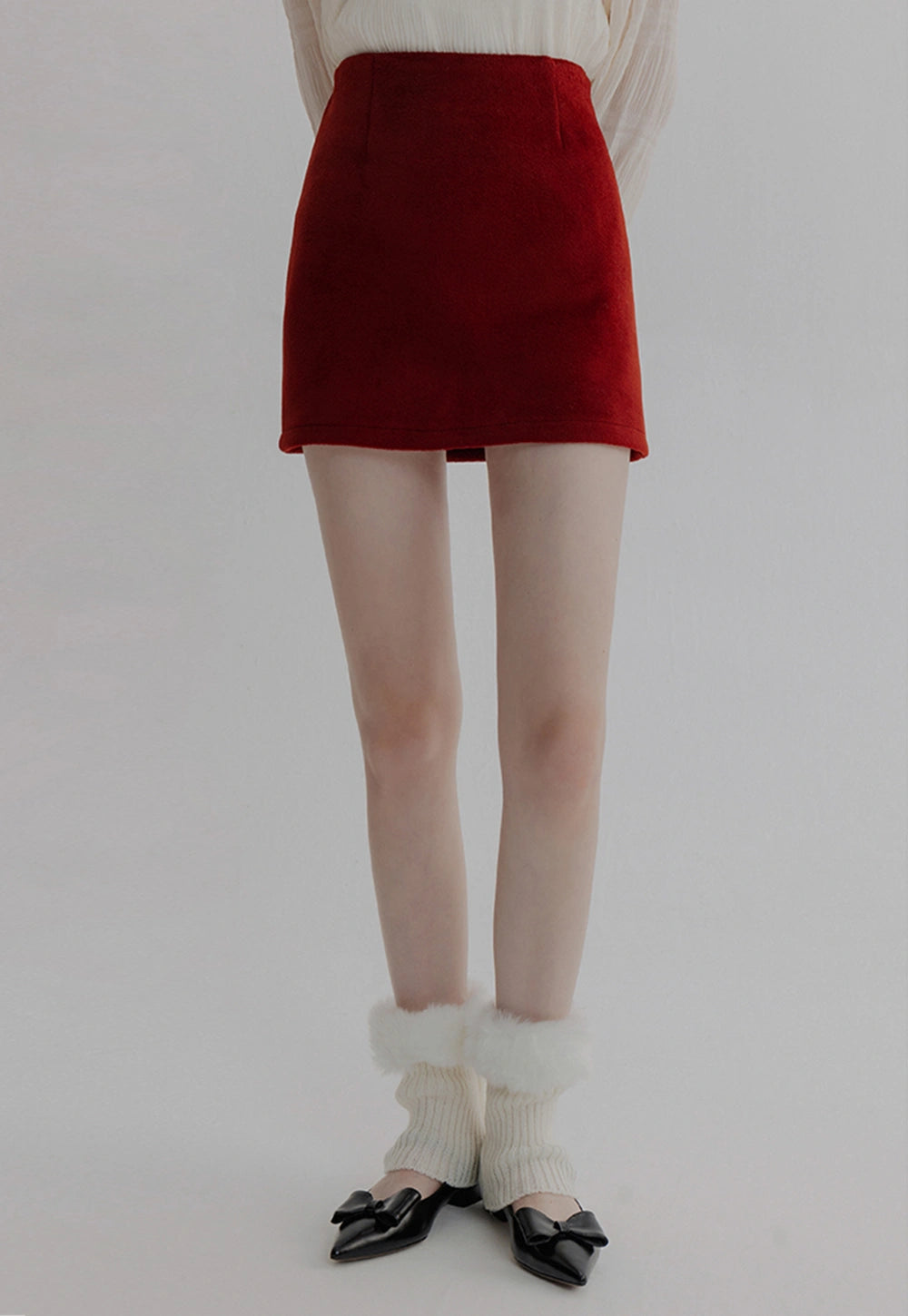 Stylish Woolen Mini Skirt for Women - Soft A-Line Skirt for Winter Elegance