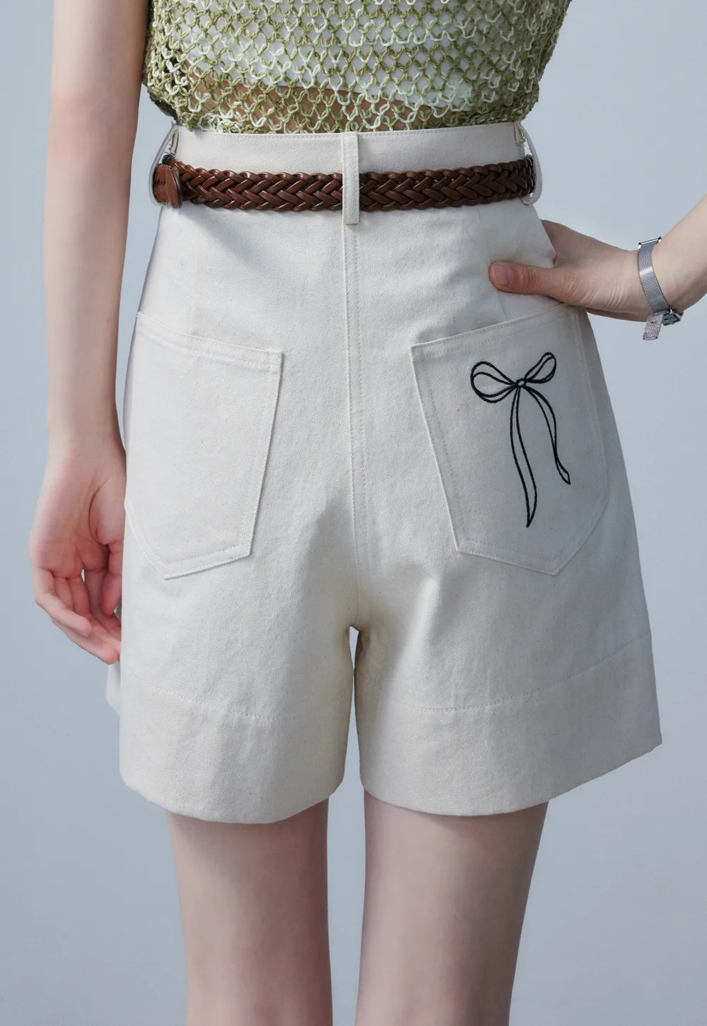 Short en jean décontracté pour femme