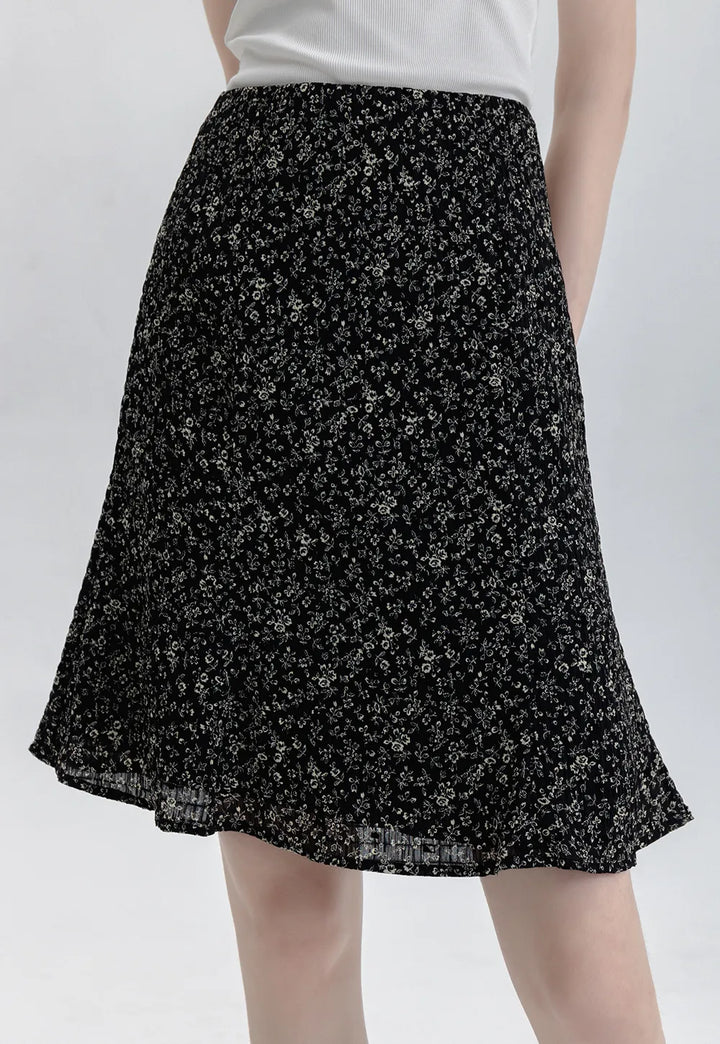 Women's Floral Print A-line Mini Skirt