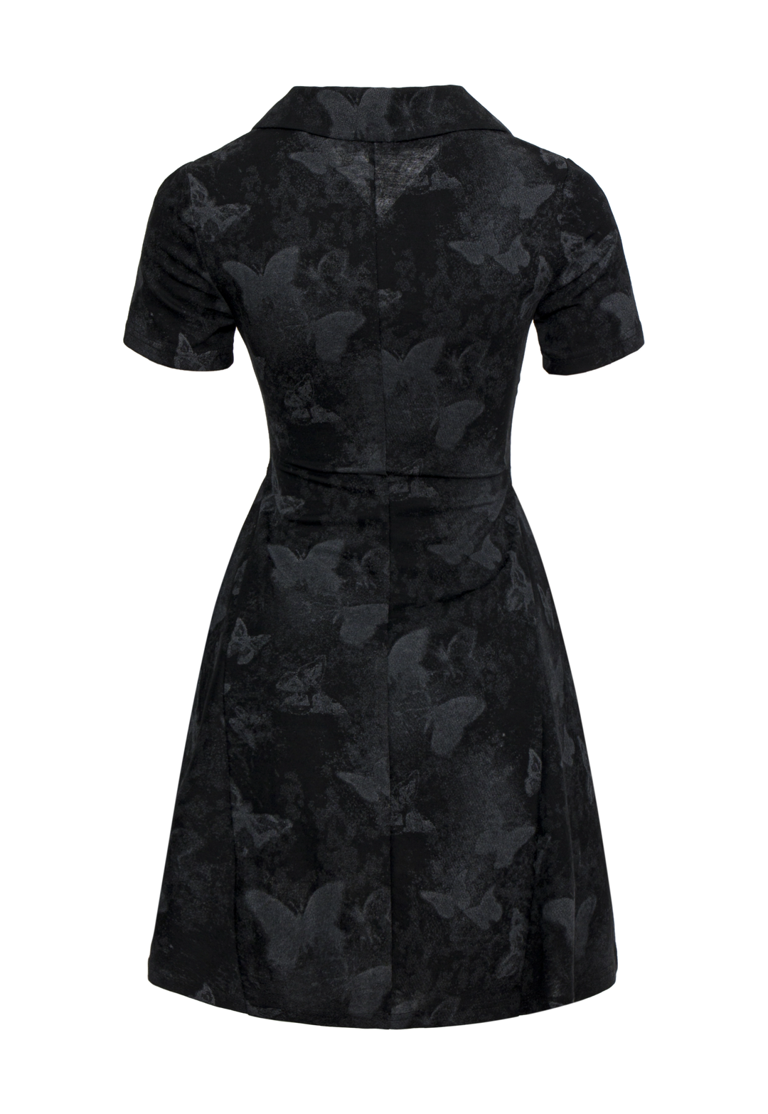 Women's Black Butterfly Print Dress