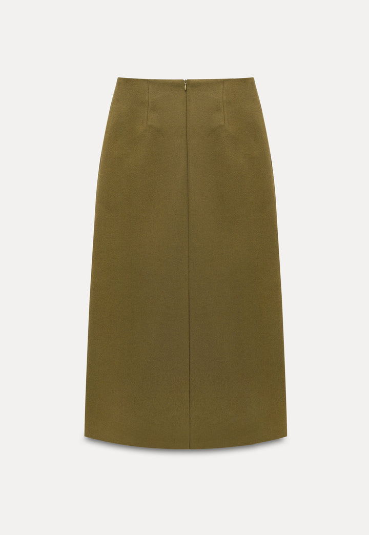 Women's High-Waisted A-Line Midi Skirt