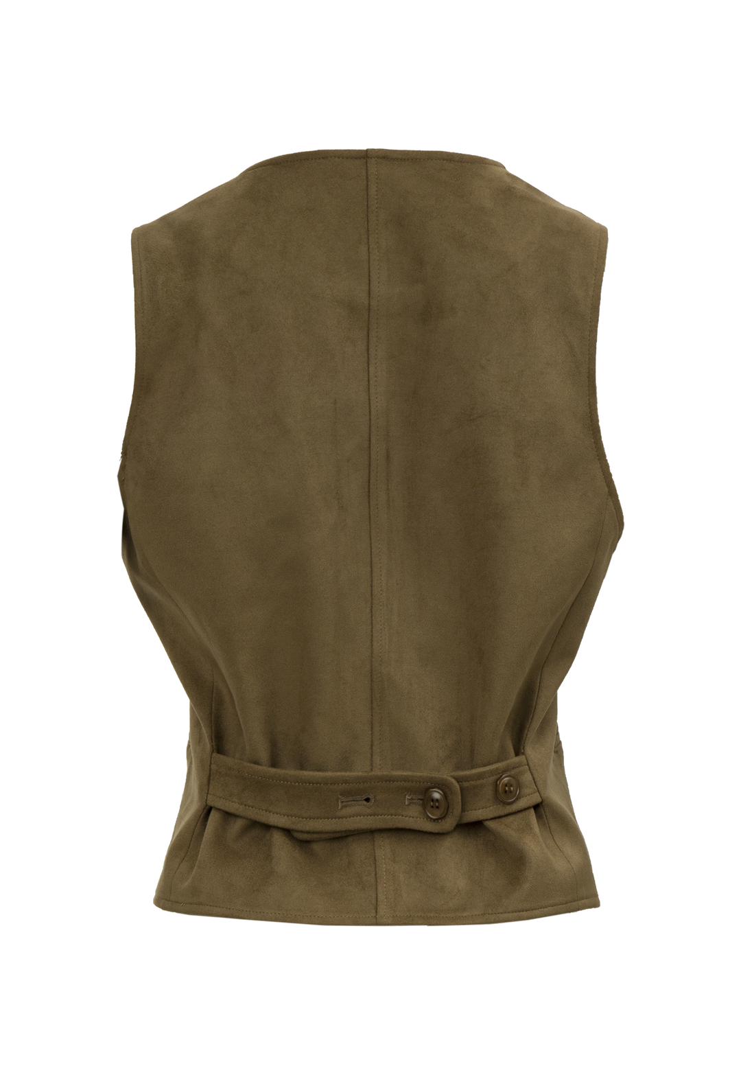 Women's Suede Button-Up Vest