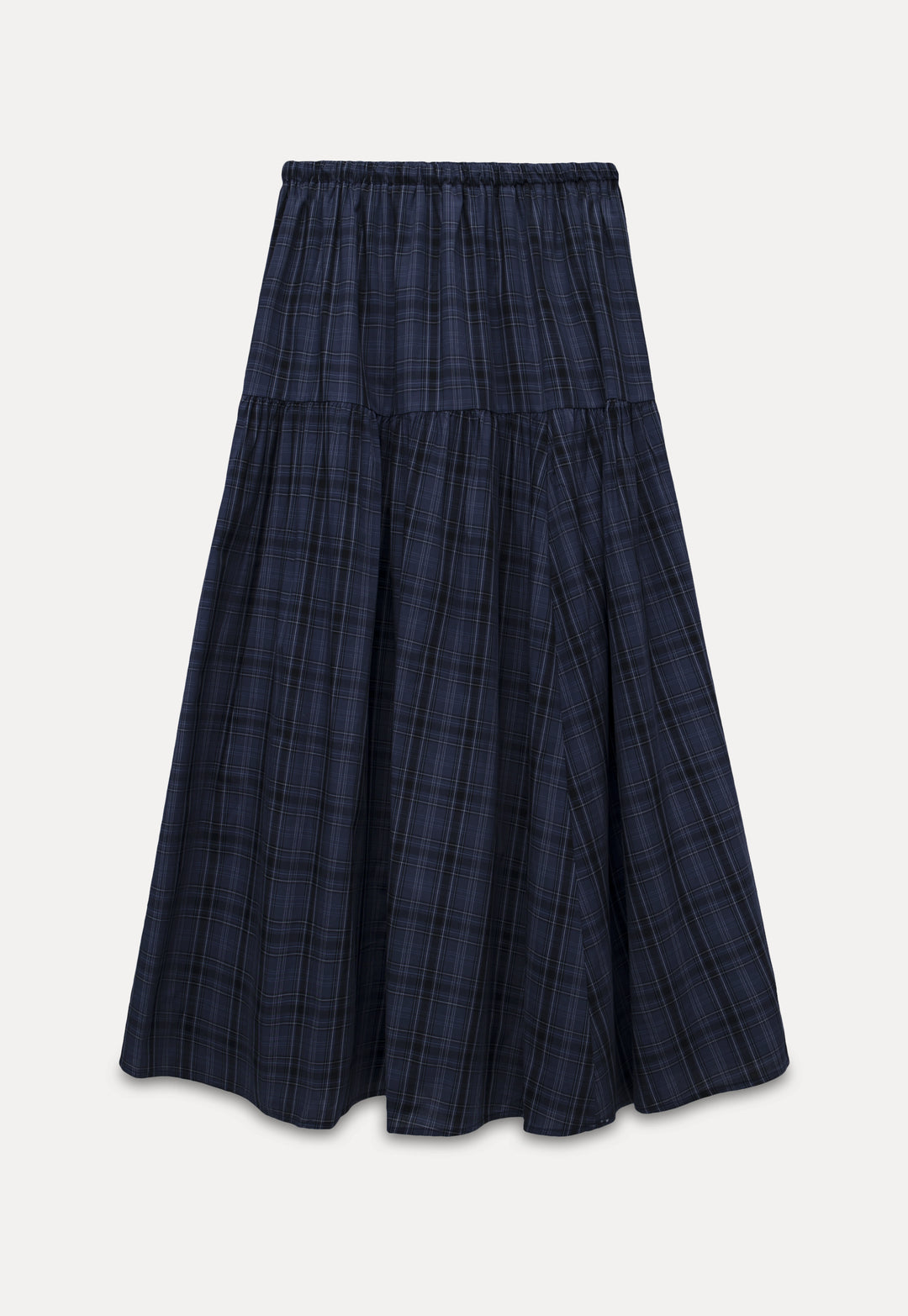 Women's Plaid High Waist Maxi Skirt