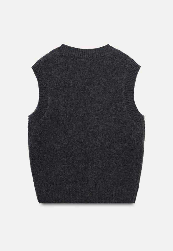 Women's Cable-Knit V-Neck Sweater Vest