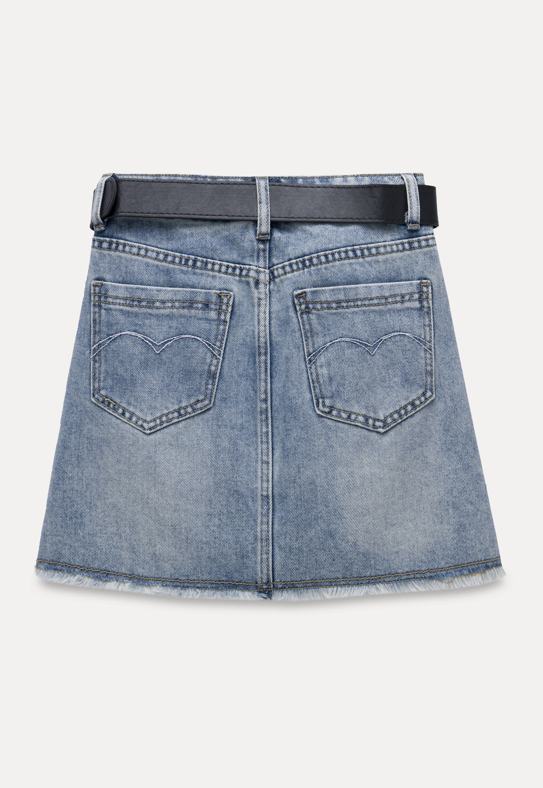 Women's Denim Skirt with Black Belt