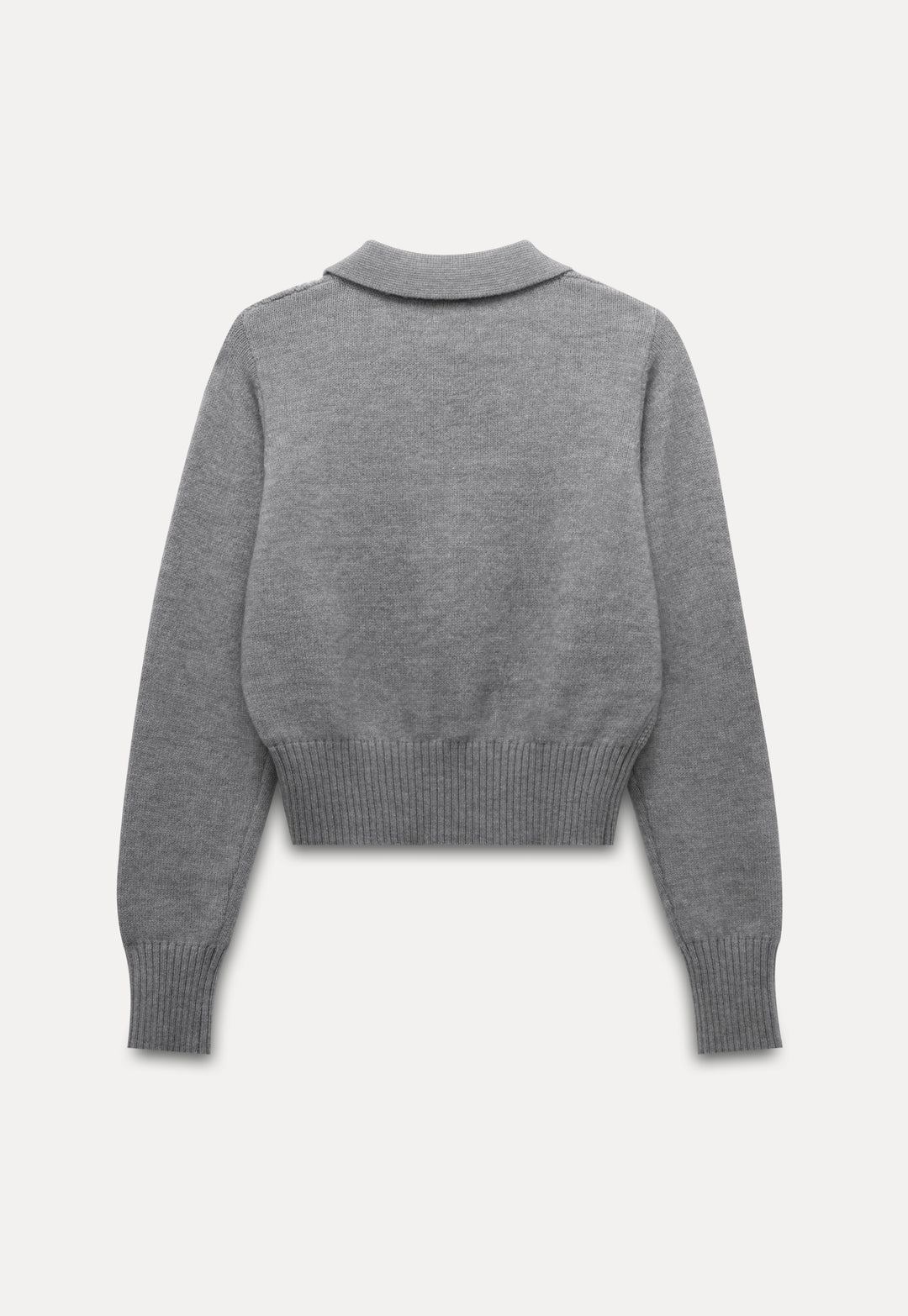 Women's Knitted Zip Polo Sweater