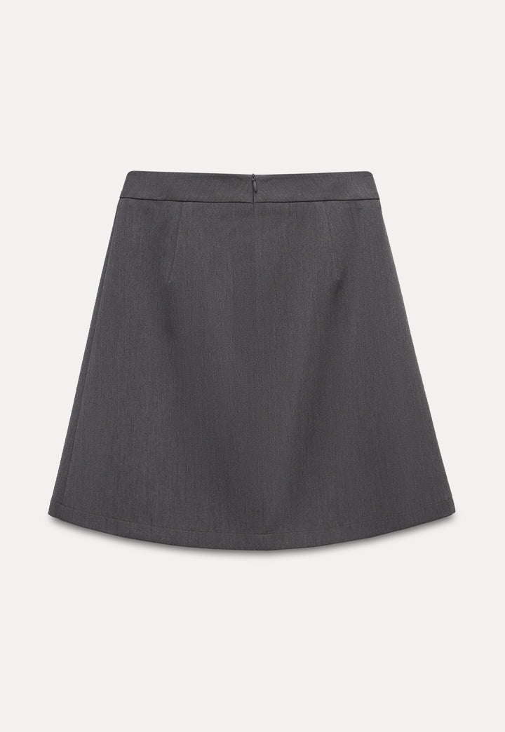 High-Waist Pleated Midi Skirt