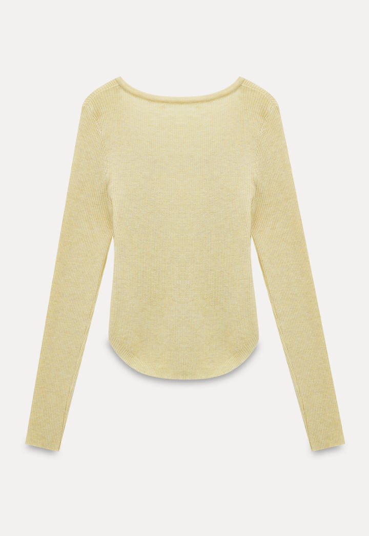 Women’s Hidden Button Faux Knit Top