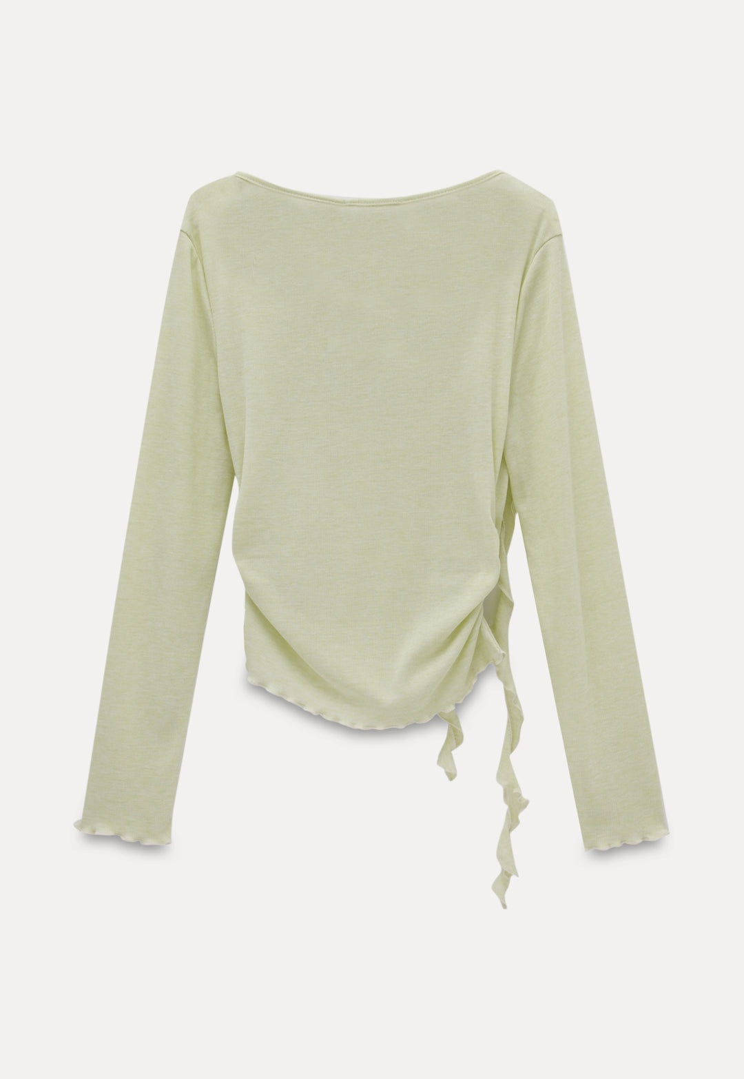 Women’s Swling Neck Pleated Long Sleeve Knit Top