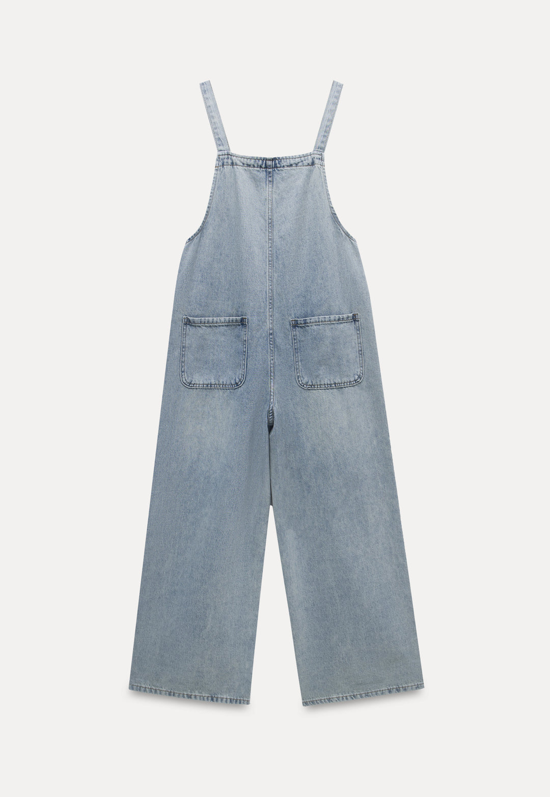 Straight-Leg Loose Fit Denim Overalls