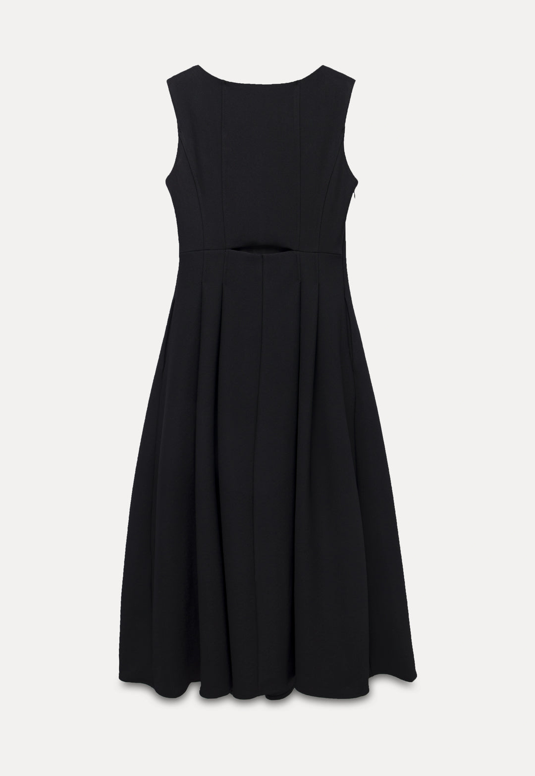 Audrey Hepburn-Inspired Square Neck Waist-Cinching Dress