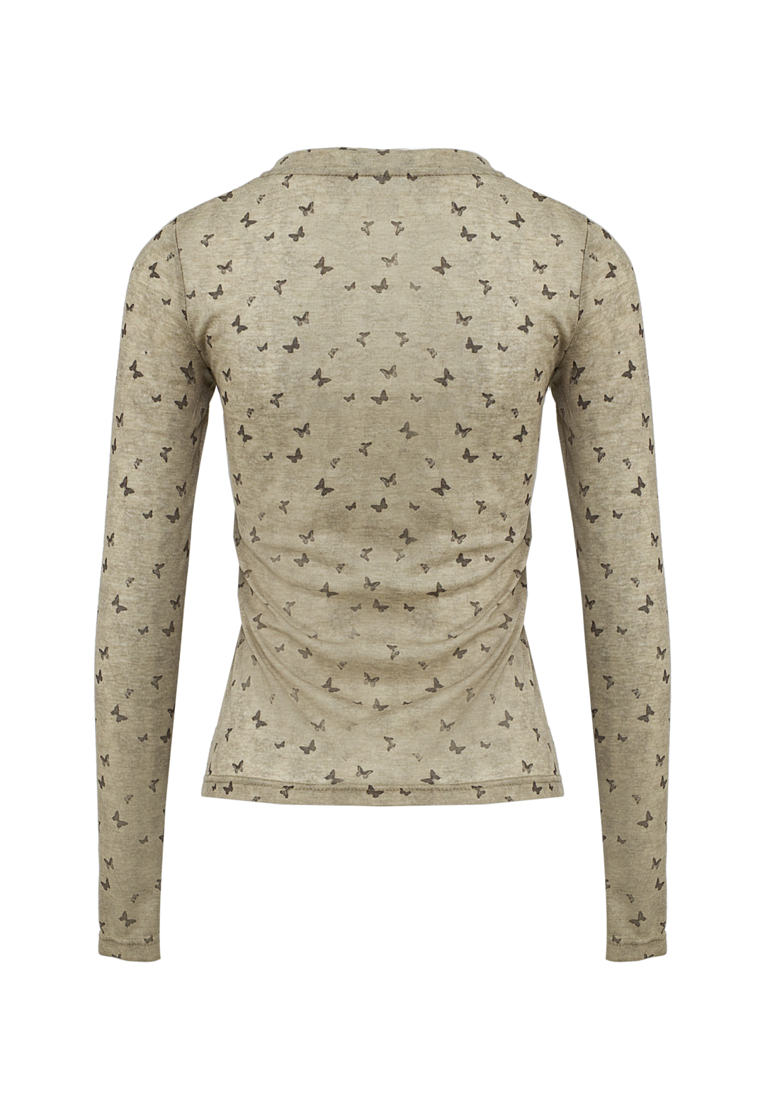 women's Butterfly Print Long Sleeve Top