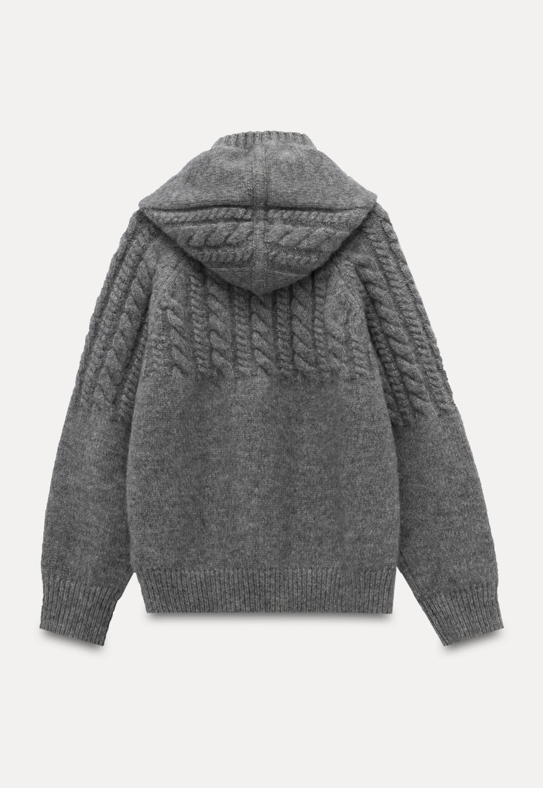 Women's Cable Knit Hooded Sweater