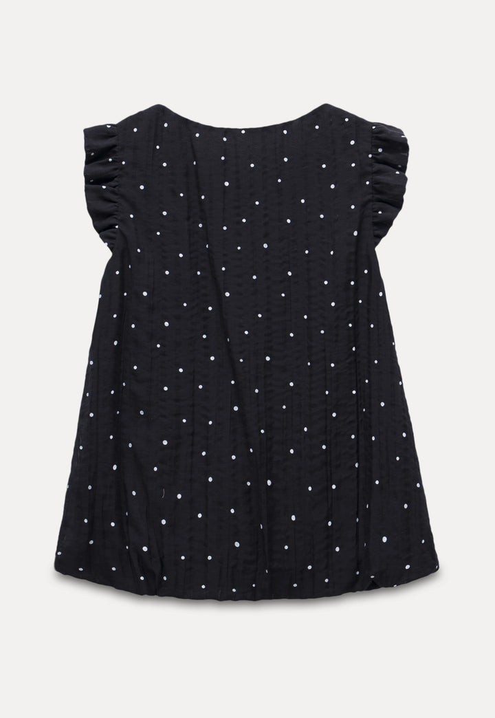 Polka Dot Ruffle Top