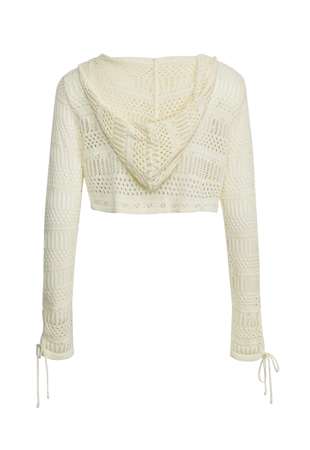 Women's Crochet Knit Hooded Cardigan