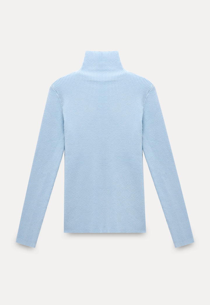 Women's Ribbed Turtleneck Knit Sweater