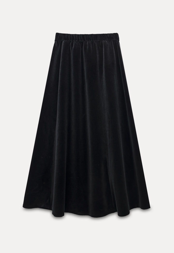 Women's Velvet  High-Waist Maxi Skirt