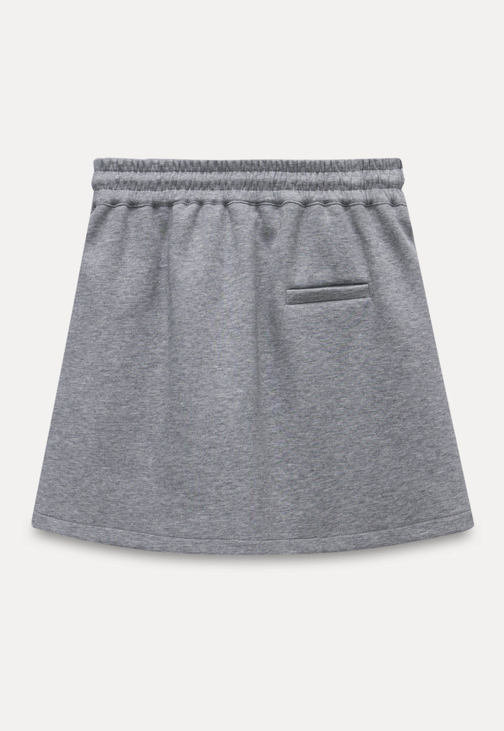 Casual Drawstring Sweat Skirt