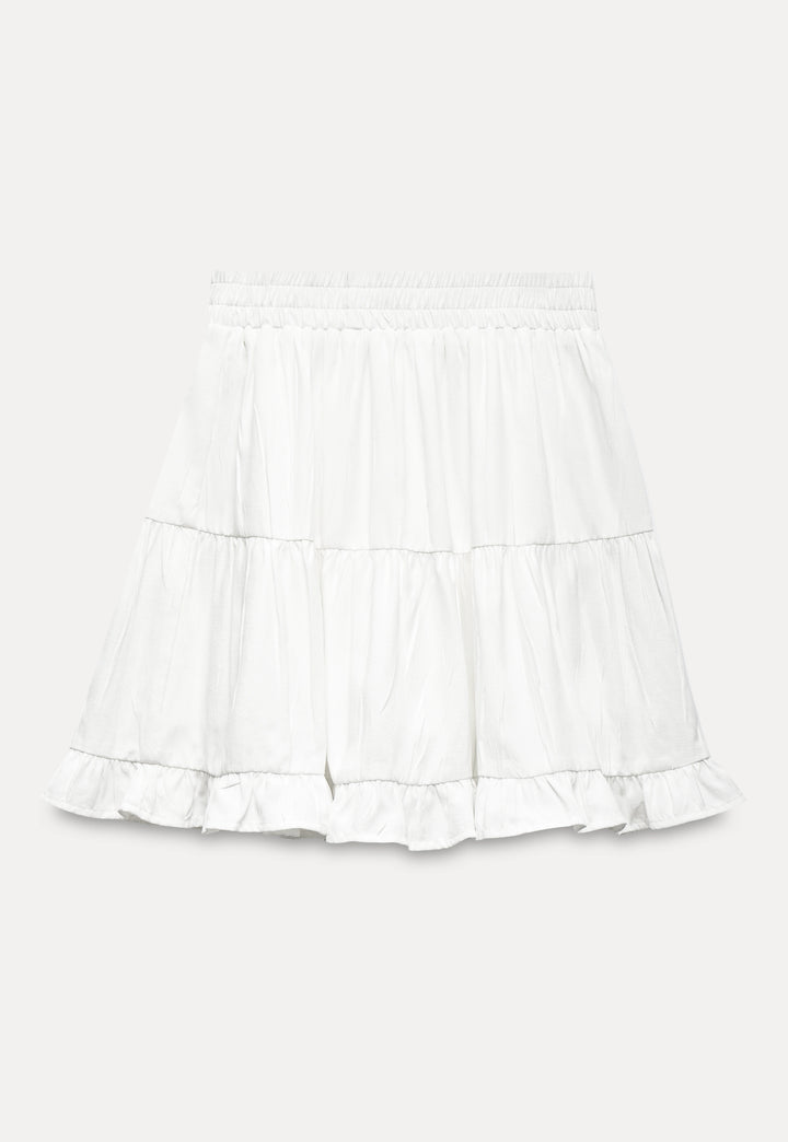 Women's Tiered Ruffle Mini Skirt – High-Waisted Flowy Skirt