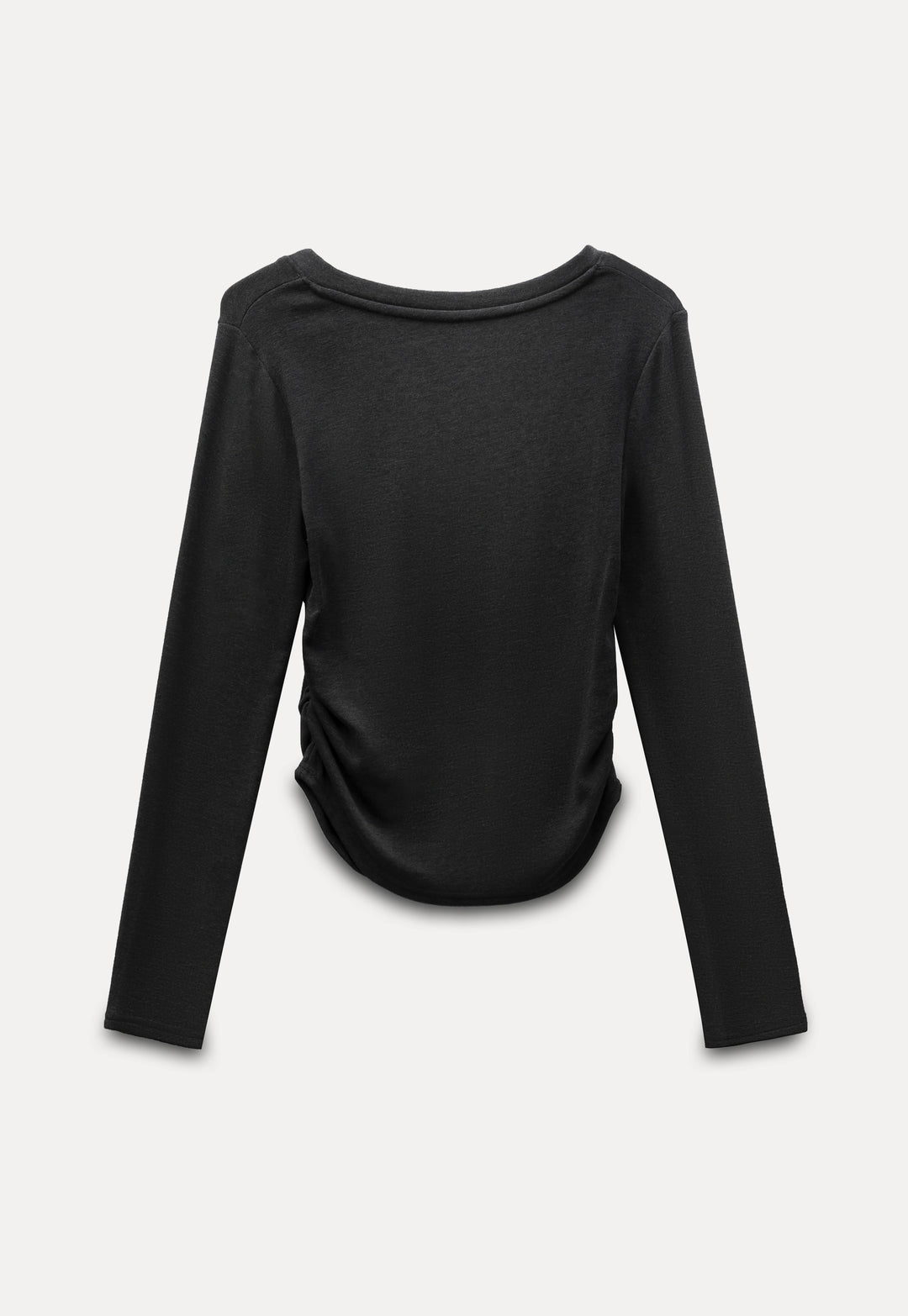 Women's Long-Sleeve V-Neck Ruched Top