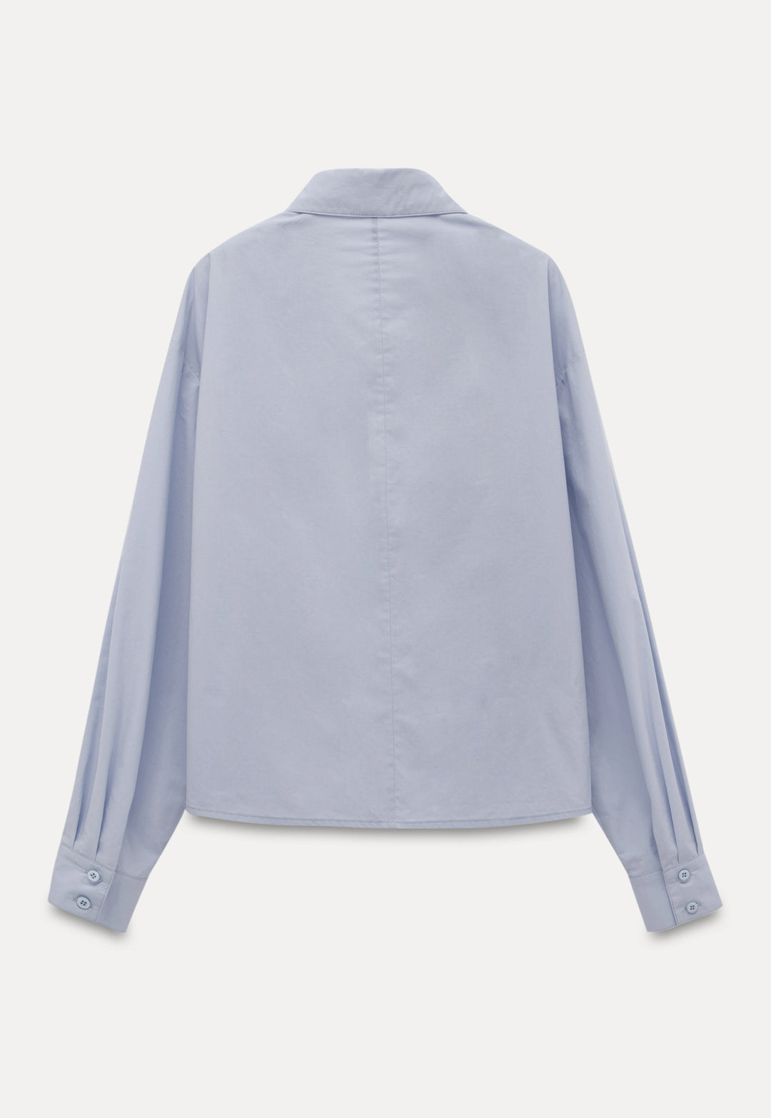 Women's Blue Shirt with Design Collar