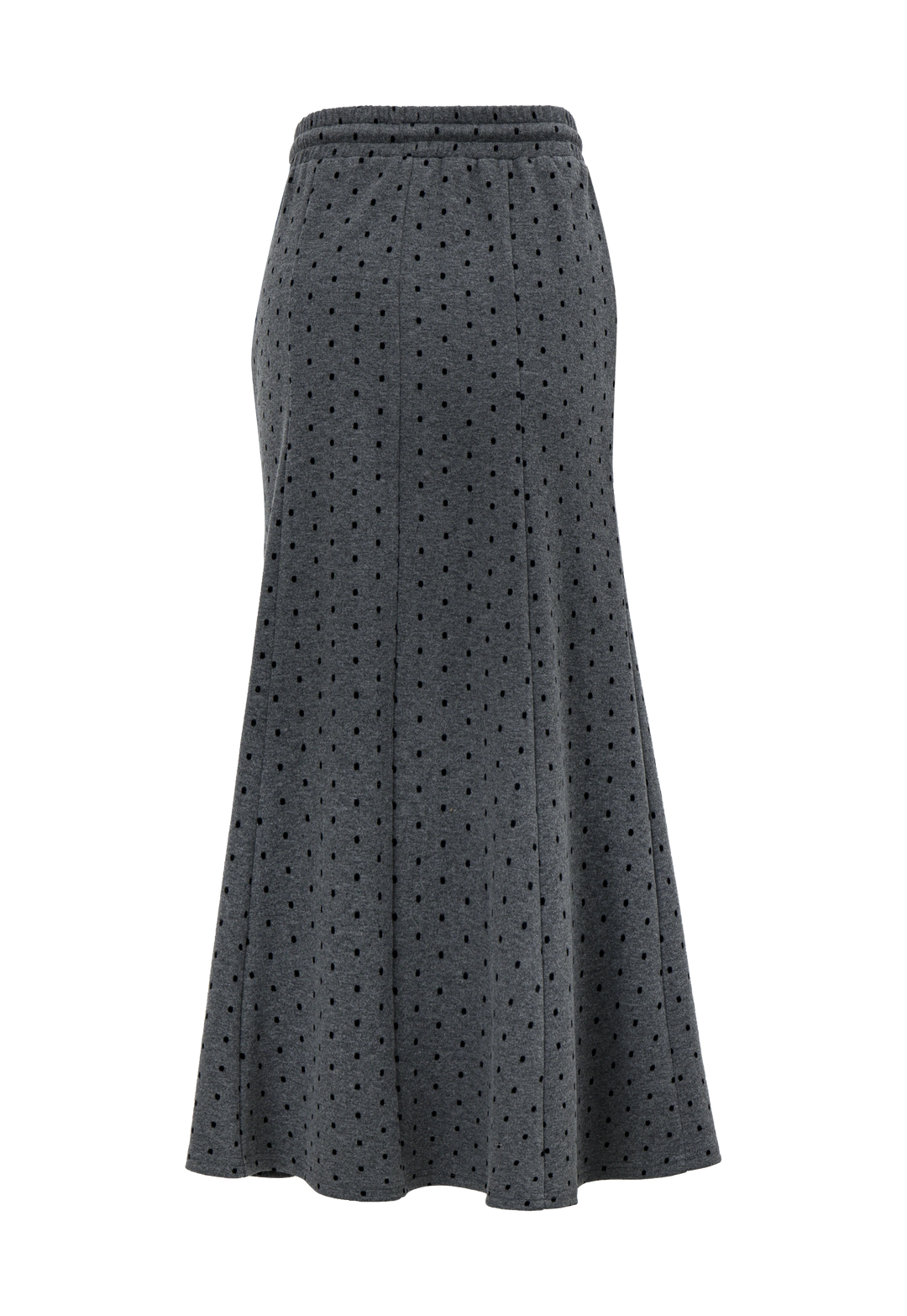 Women's Polka Dot Drawstring Waist Flared Midi Skirt