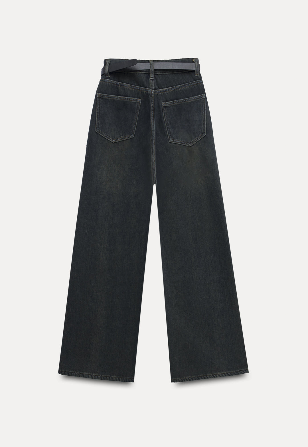 Women's High-Waist Wide-Leg Jeans with Belt