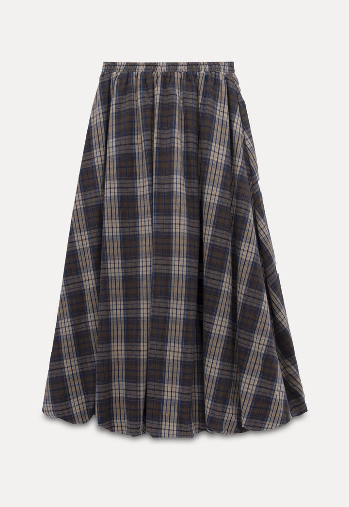 Women's Plaid A-Line Midi Skirt