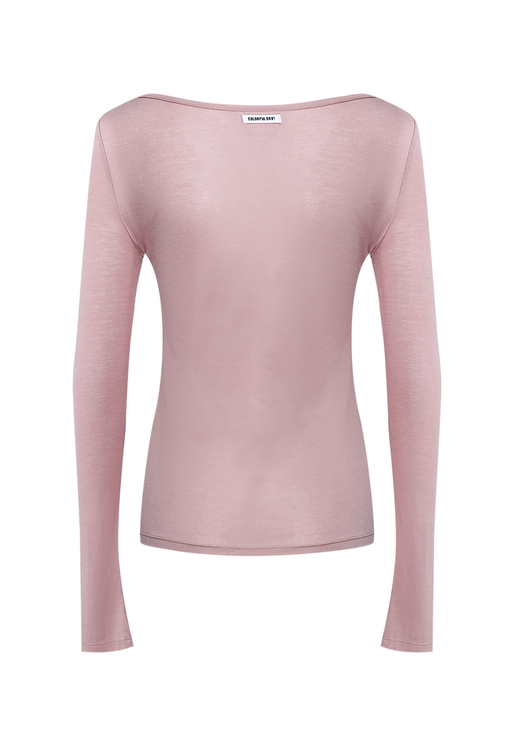 Women's Long-Sleeve Seam Detail Top