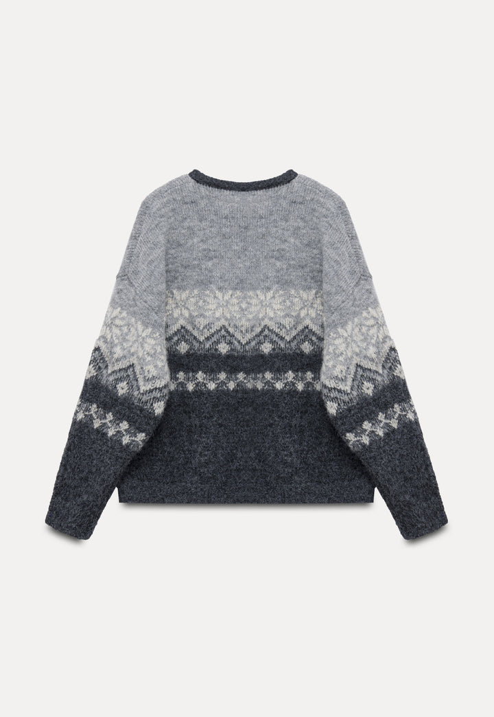 Ombre Nordic Pattern Sweater