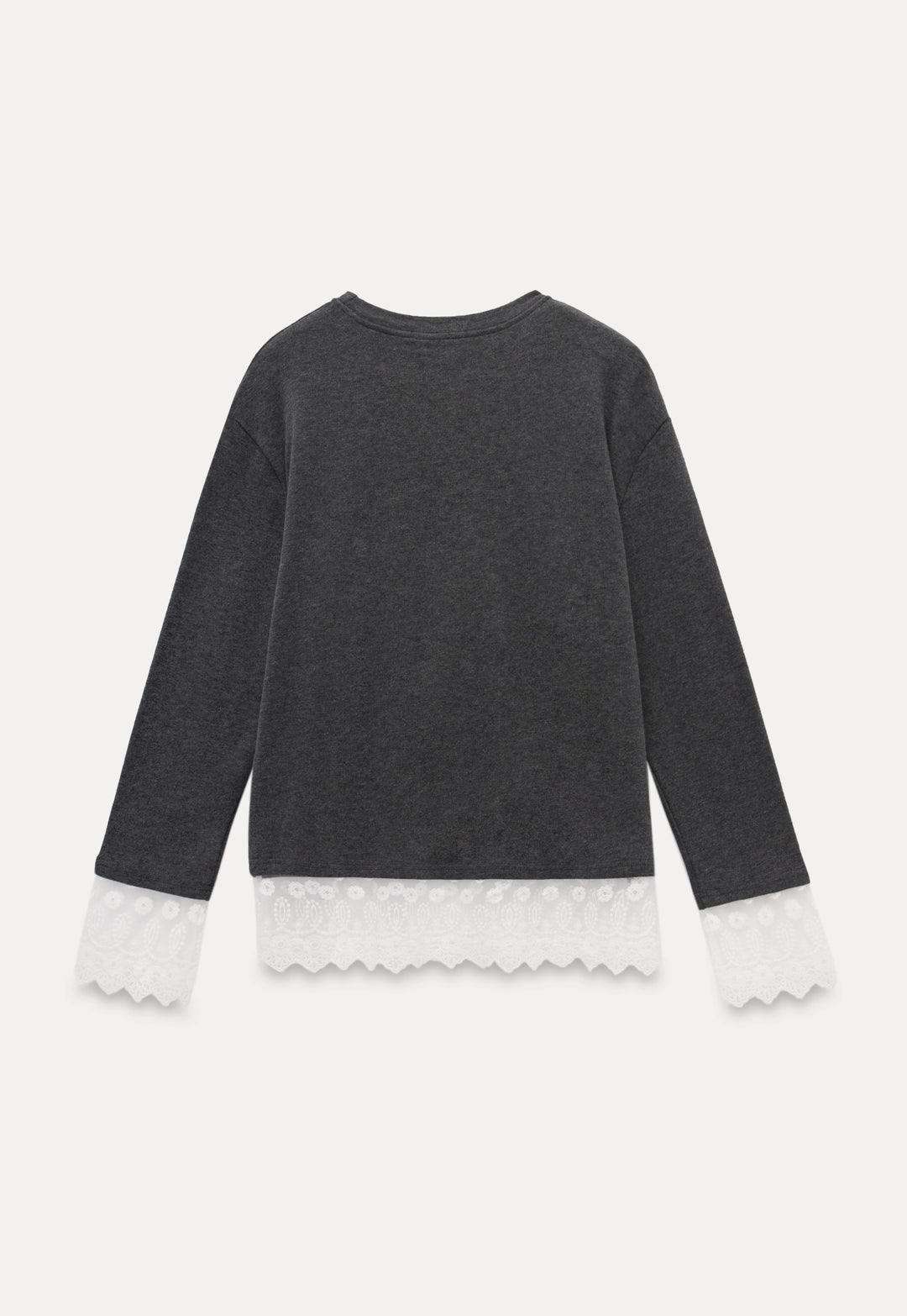 Women's Lace Trim Sweatshirt