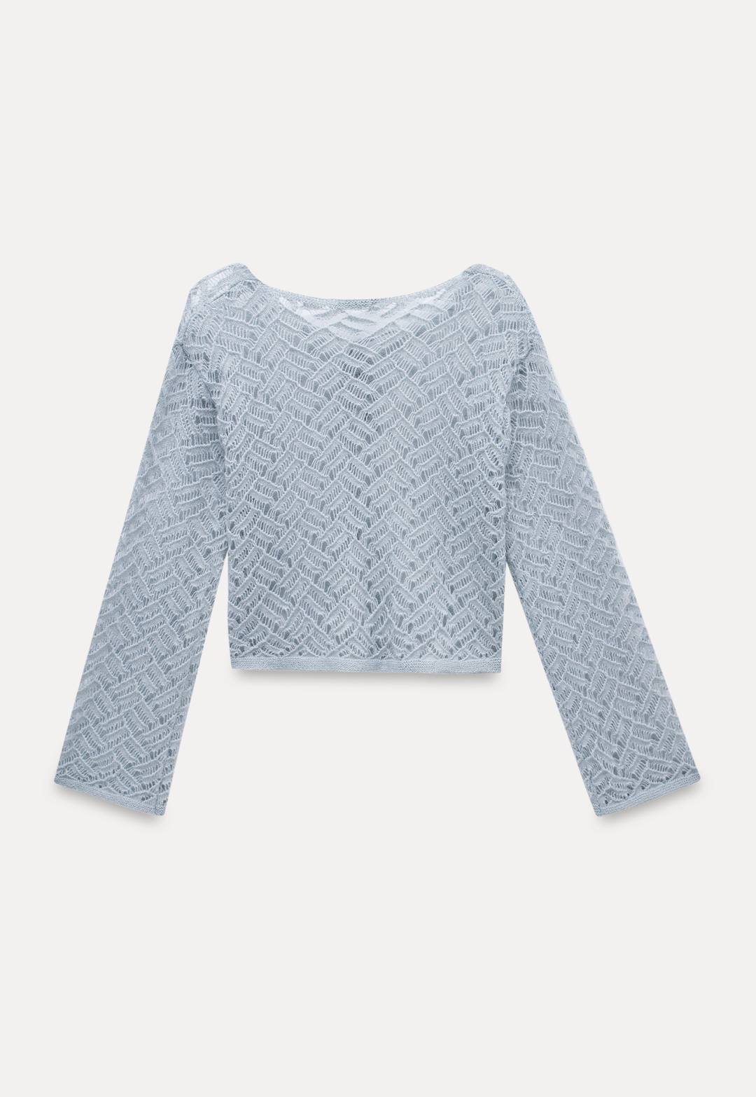 Openwork Knit Tie-Up Top