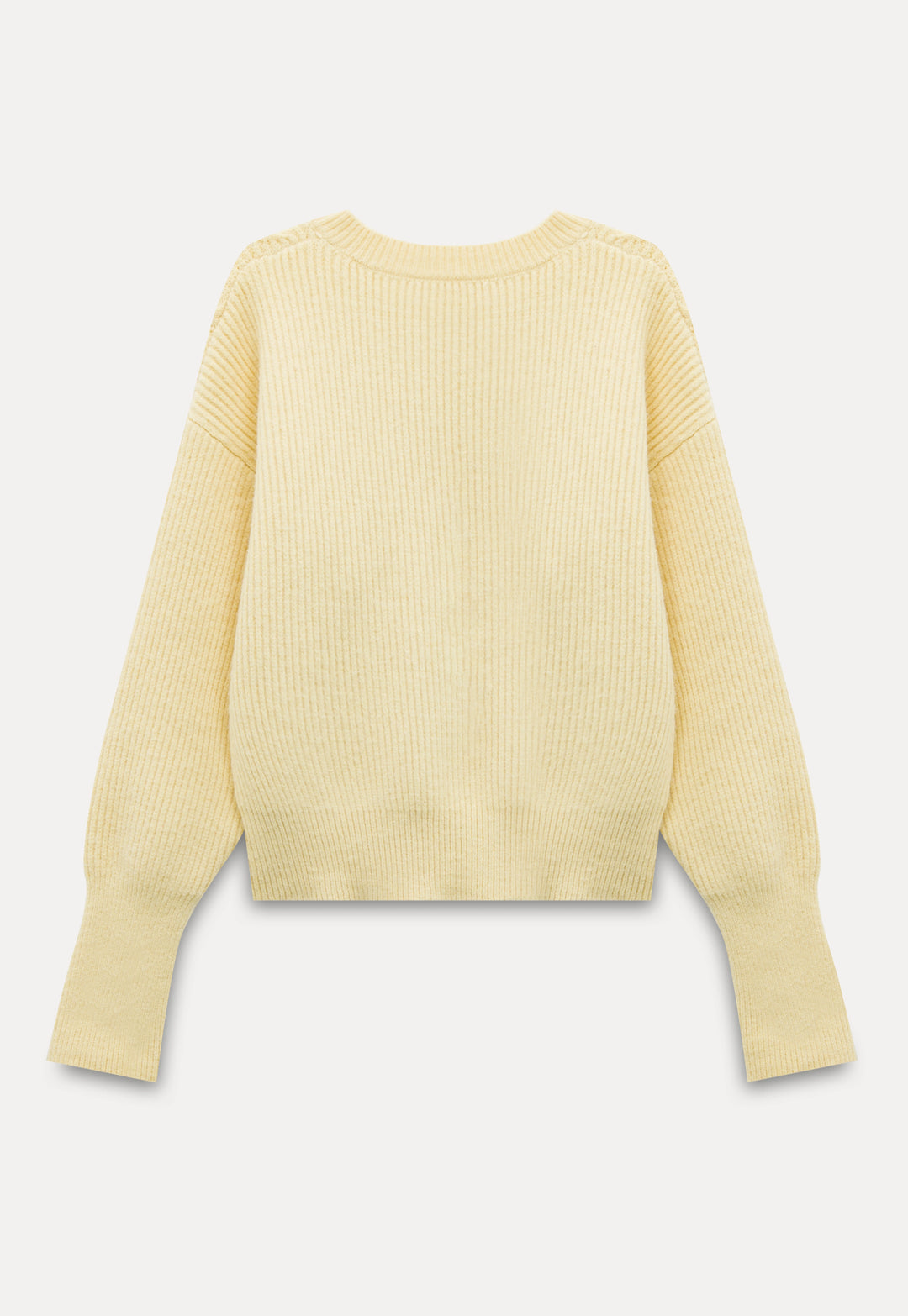 Women's Cable Knit Sweater with Drop Shoulders