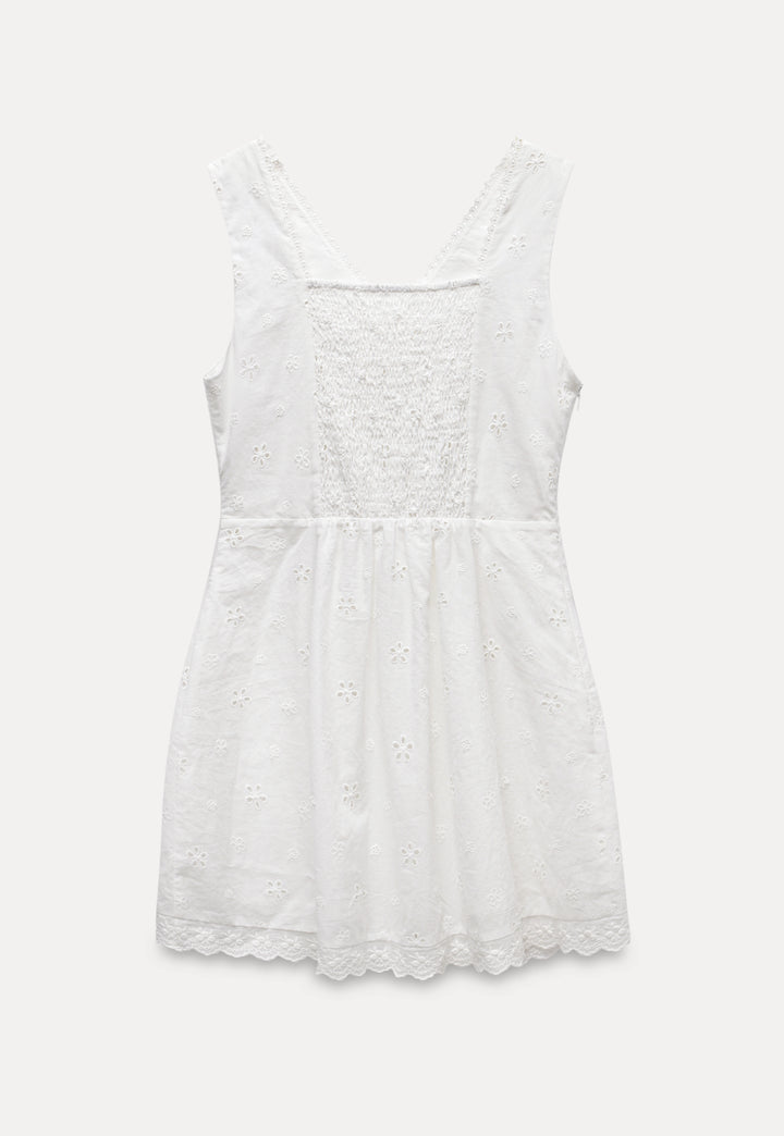 Women's Sleeveless Eyelet Mini Dress