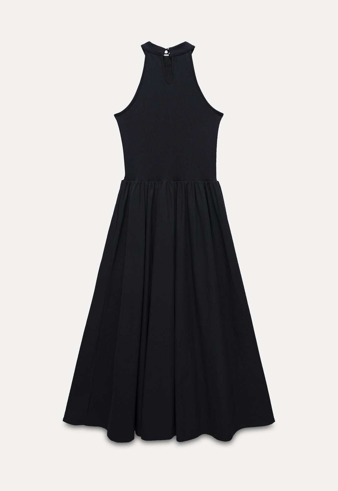 Elegant Halter-Neck Sleeveless Flowy Maxi Dress