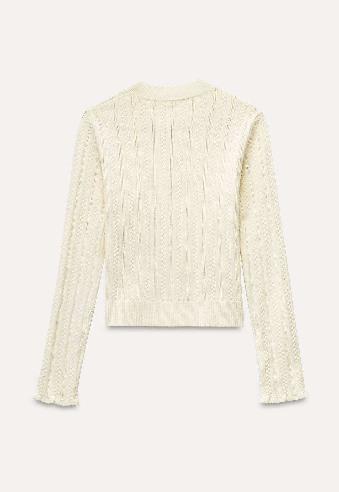 Cable Knit Long-Sleeve Knit Top