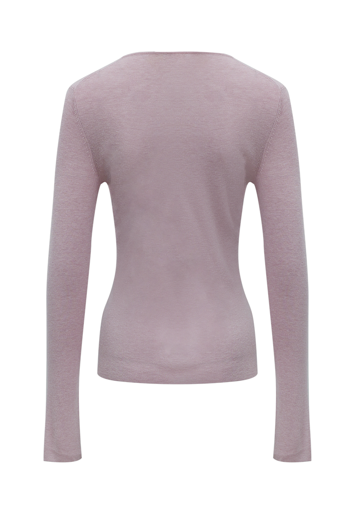 Women's V-Neck Long Sleeve Knit Top